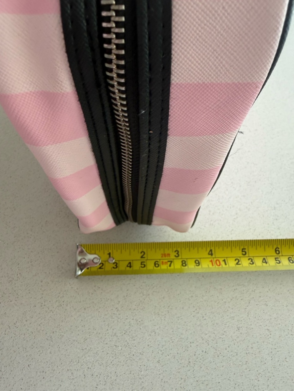 Victoria’s Secret Pink Stripe Floral Hanging Travel Makeup Bag Cosmetic Toiletry - Picture 9 of 10